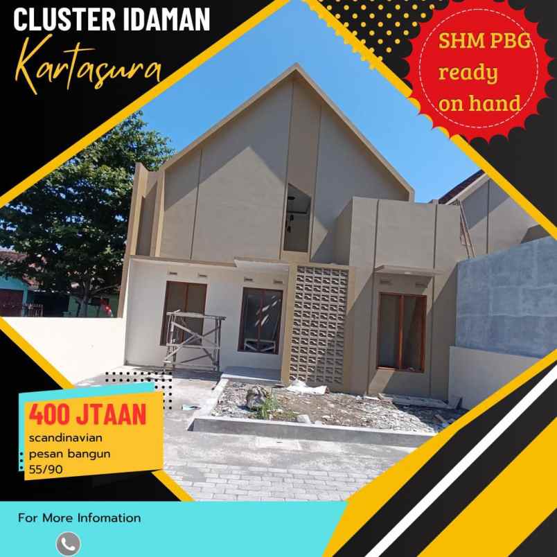 hunian modern kartasura shm ready free biaya legalitas