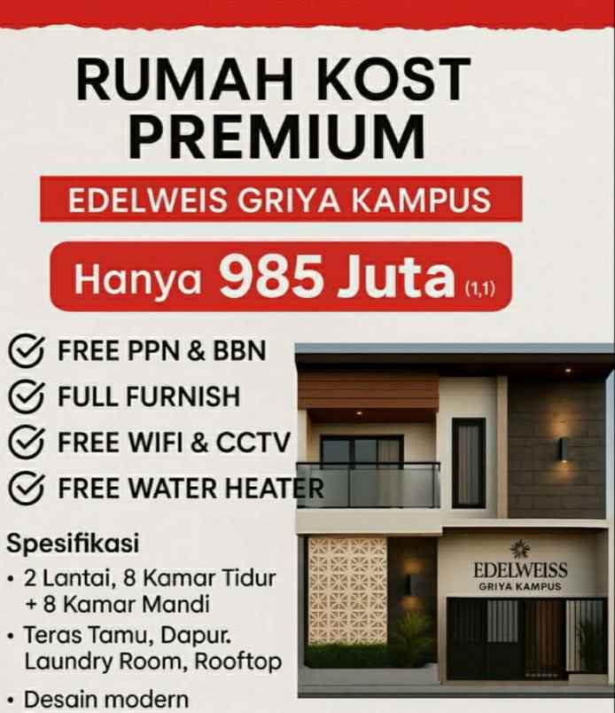 investasi rumah kost dekat kampus uin 3 malang