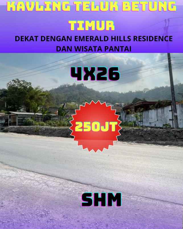 jual tanah teluk betung timur