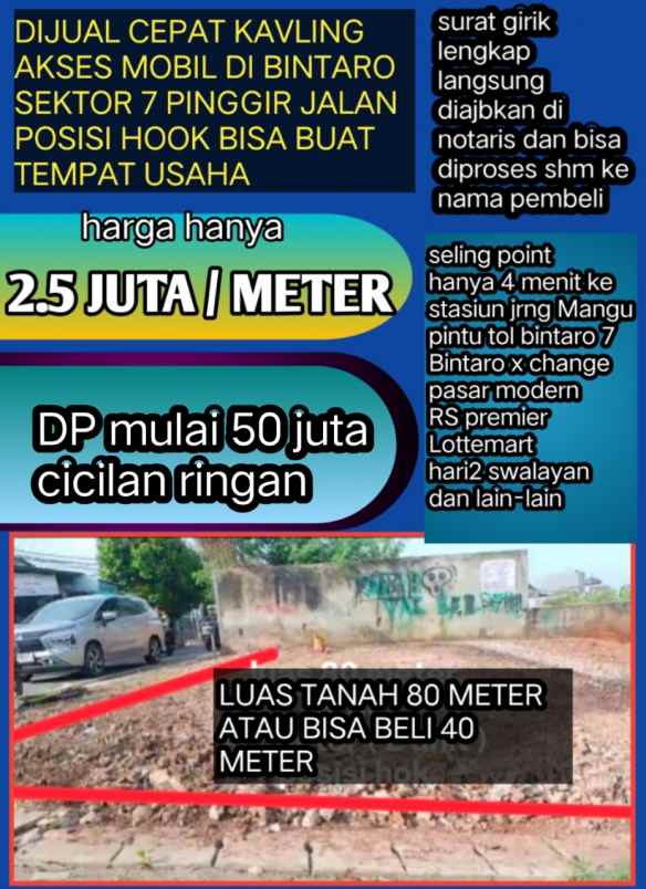 kavling bisa request luas nya