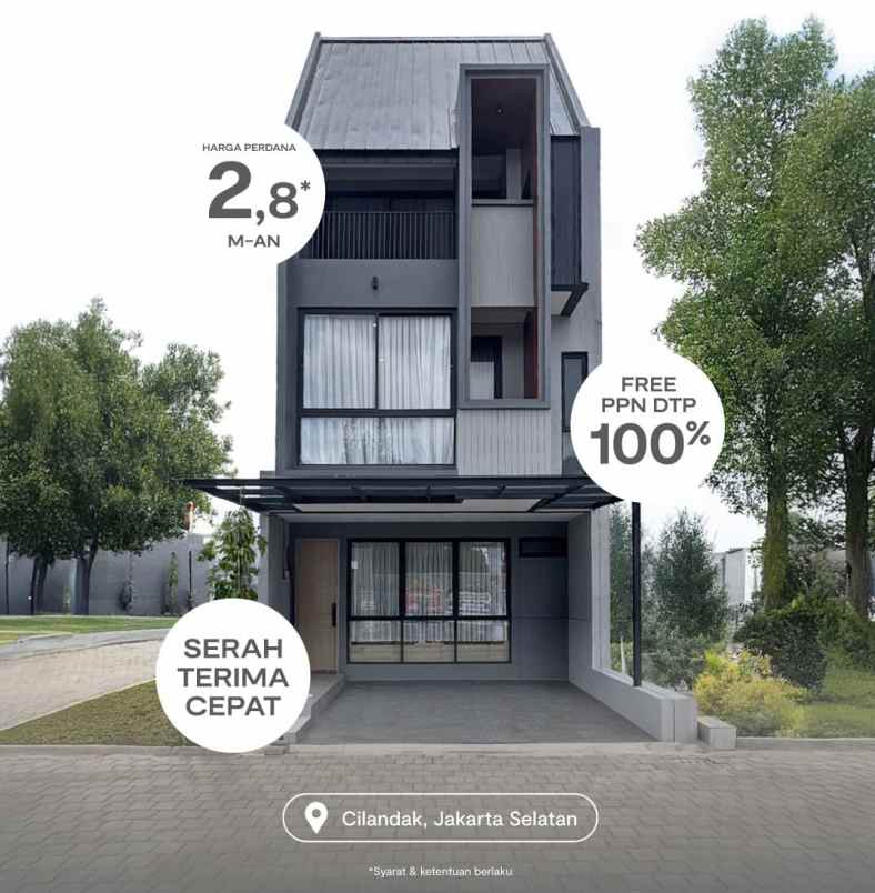 promo rumah mewah 3 lantai di cilandak jakarta selatan
