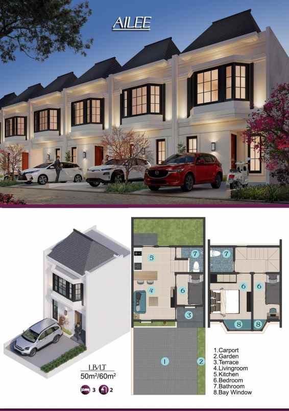 rumah 2 lantai dekat pintu tol pamulang