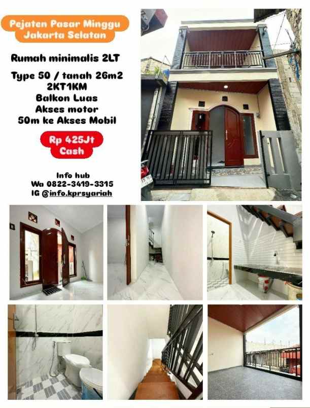 rumah 2 lt shm pasar minggu jakarta selatan