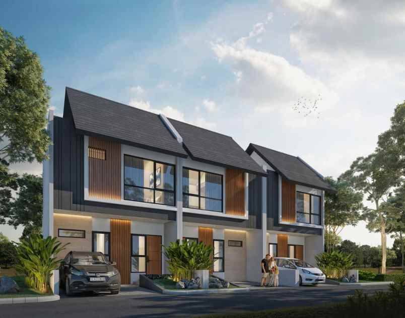 rumah cluster 2 lantai tengah kota