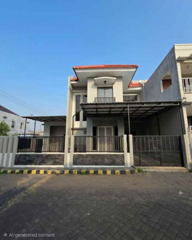rumah lebak indah minimalis siap huni row 3 mobil