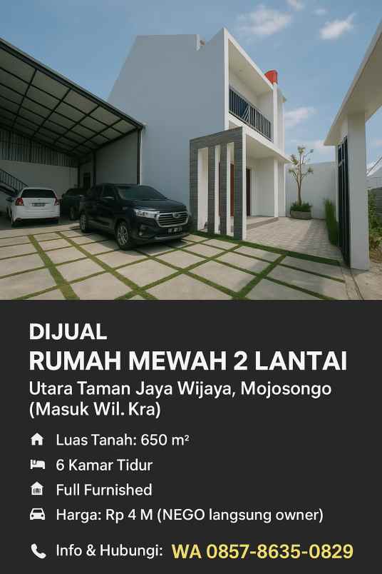 rumah mewah dua lantai di utara solo