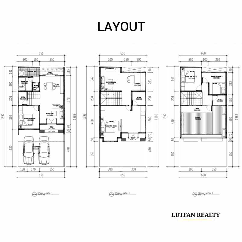 rumah modern kontemporer dalam komplek