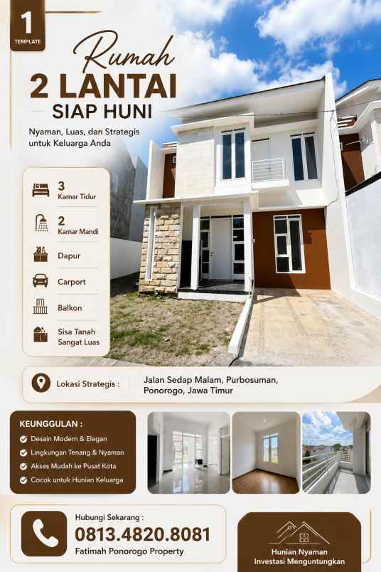 rumah siap huni 2 lantai syariah ponorogo