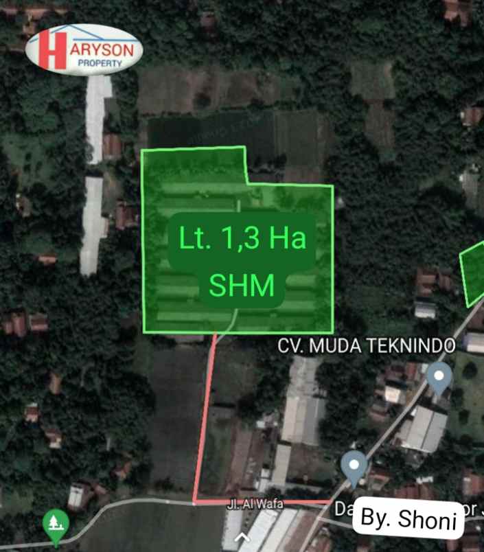 tanah industri 1 3 ha setu bekasi