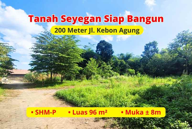tanah margomulyo seyegan 200 meter jl kebon agung