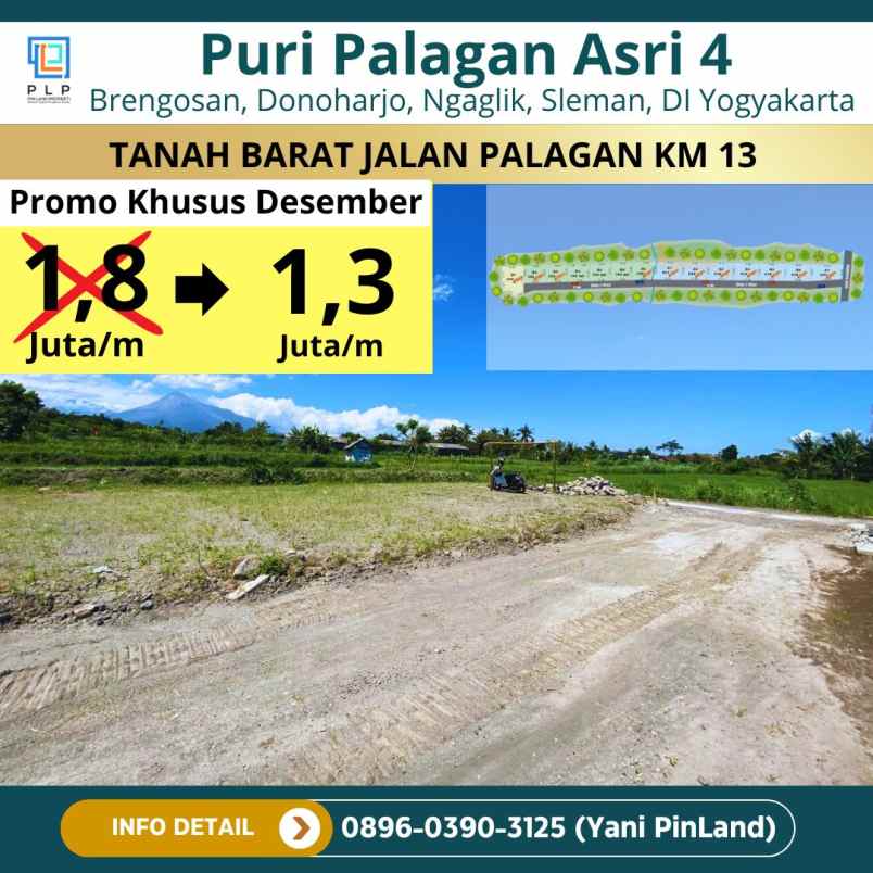 tanah murah area jalan palagan km 13