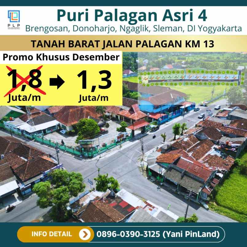 tanah murah area jalan palagan km 13