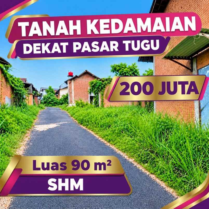 tanah murah kedamaian dekat pasar tugu
