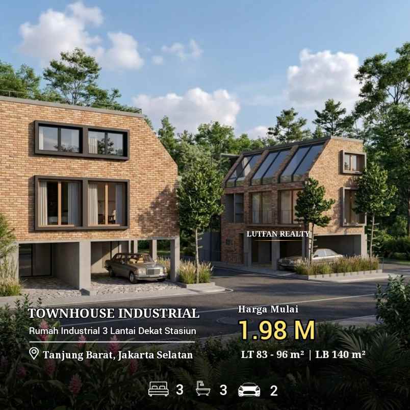 townhouse industrial tanjung barat dekat stasiun