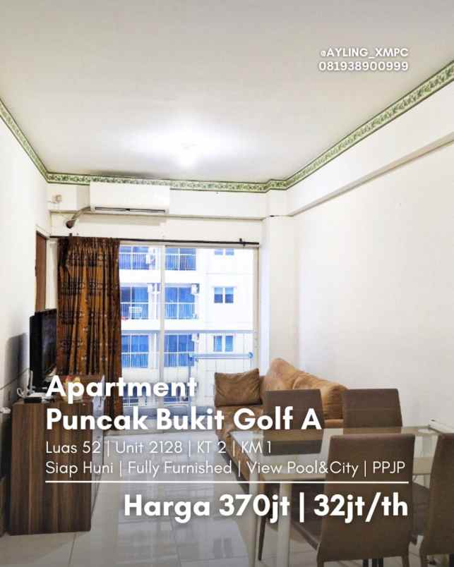 apartment puncak bukit golf siap huni fully furnished