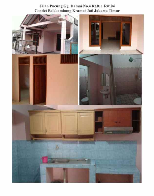 di kontrakan rumah di pucung 3 gg damai no 4
