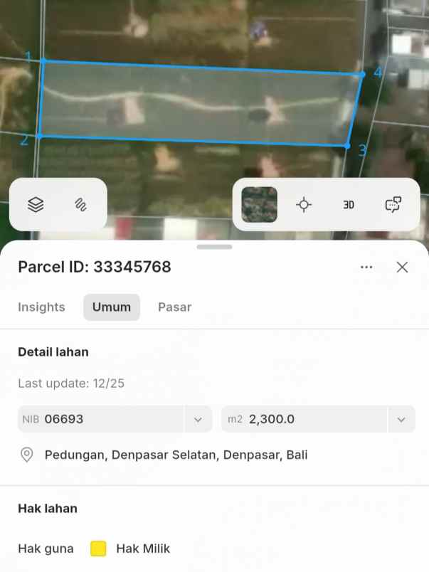 dijual 23 are jl batas dukuh sari sesetan denpasar