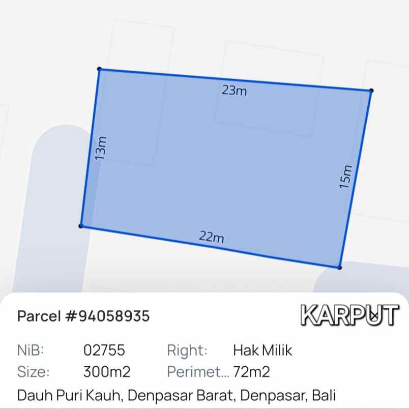 dijual 3 are jl pulau ayu teuku umar denpasar