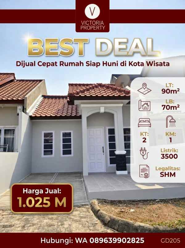 dijual cepat rumah siap huni di kota wisata cibubur