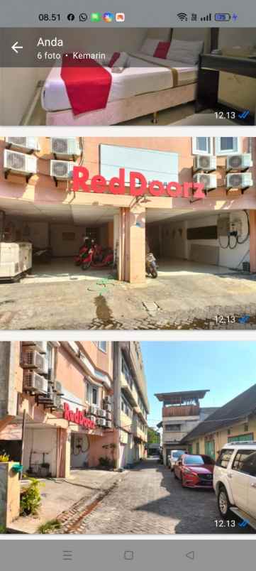 dijual hotel red dors mataram semarang