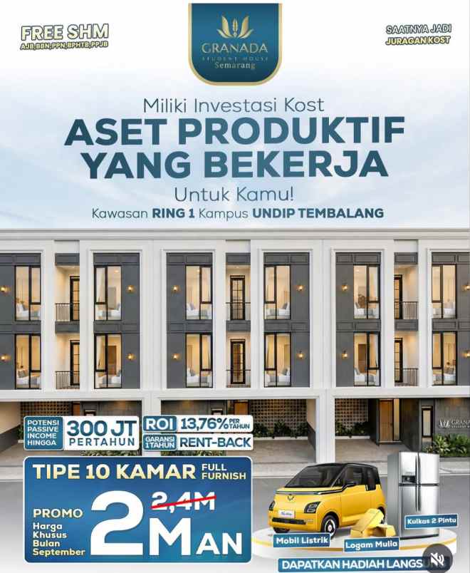 dijual kost tembalang
