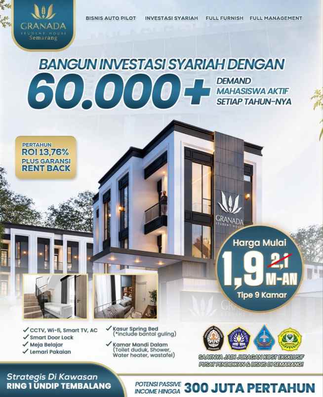 dijual kost tembalang
