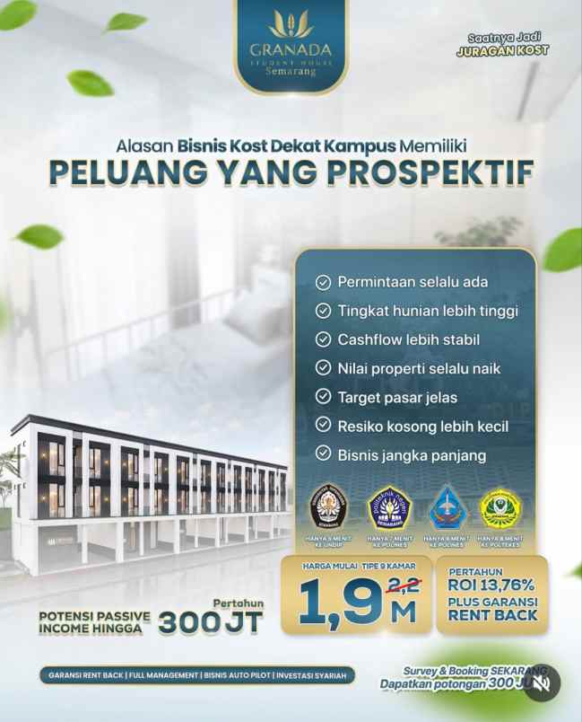 dijual kost tembalang