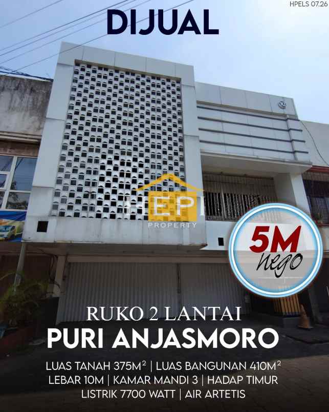 dijual ruko di puri anjasmoro semarang
