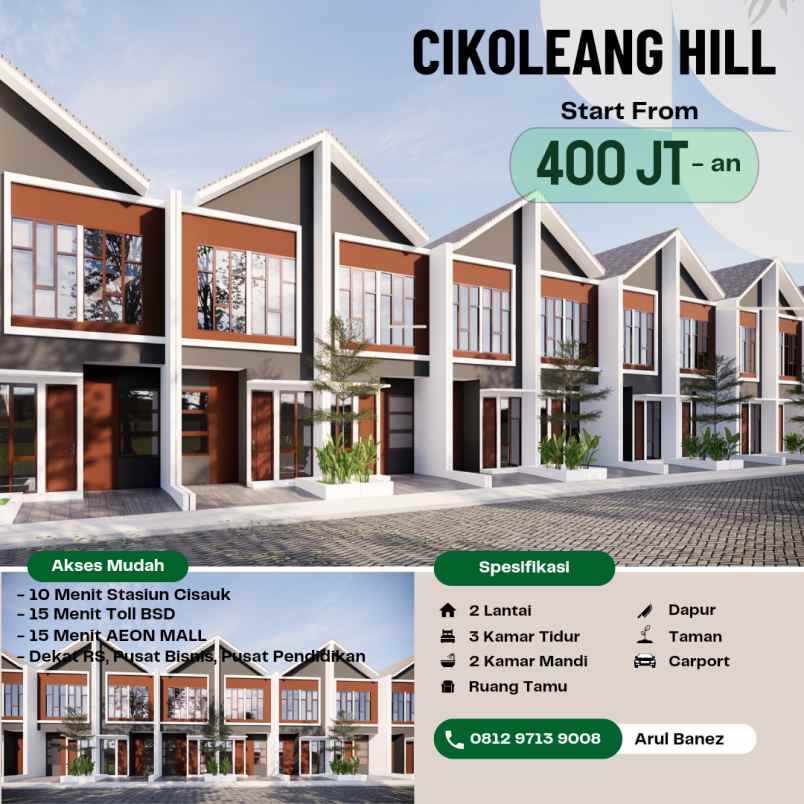 dijual rumah cikoleang hill sukamulya