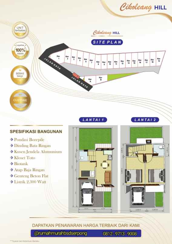 dijual rumah cikoleang hill sukamulya