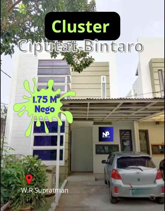 dijual rumah cluster di ciputat bintaro siap huni