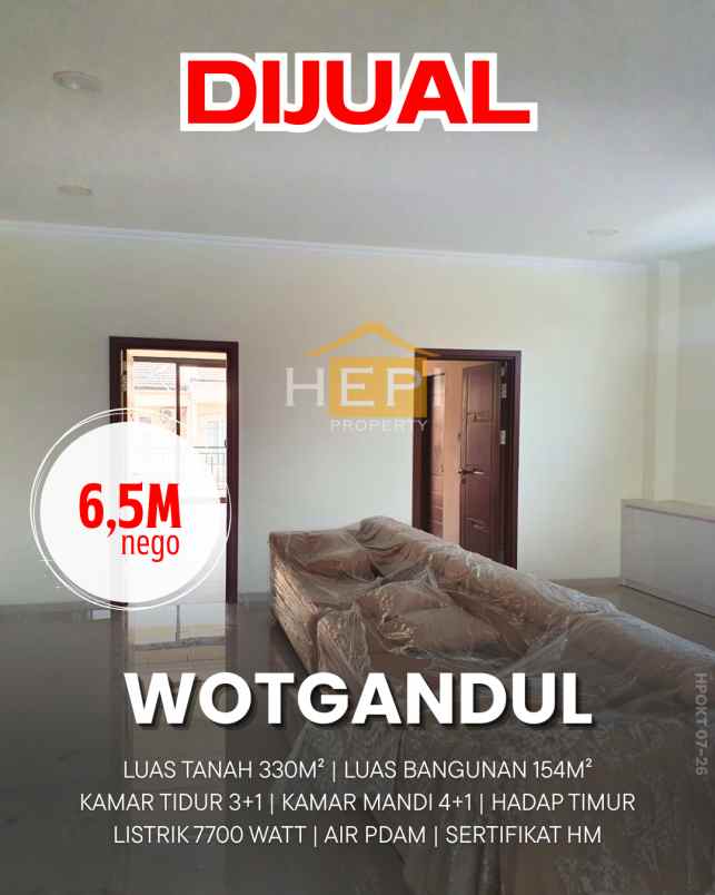 dijual rumah di wotgandul semarang