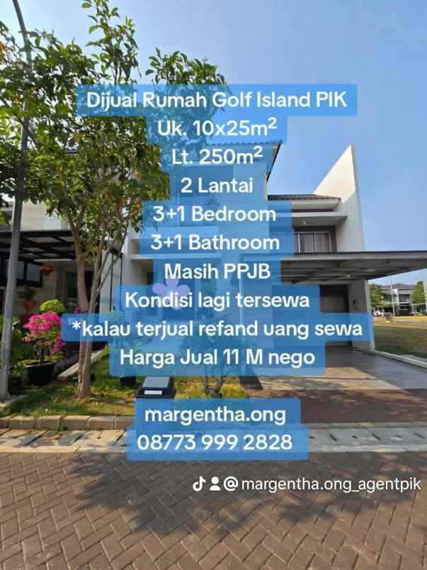 dijual rumah golf island pik
