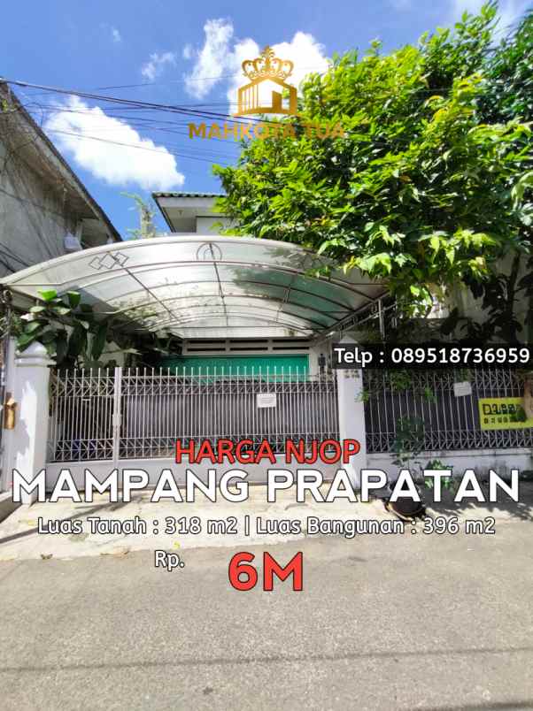 dijual rumah jalan mampang prapatan