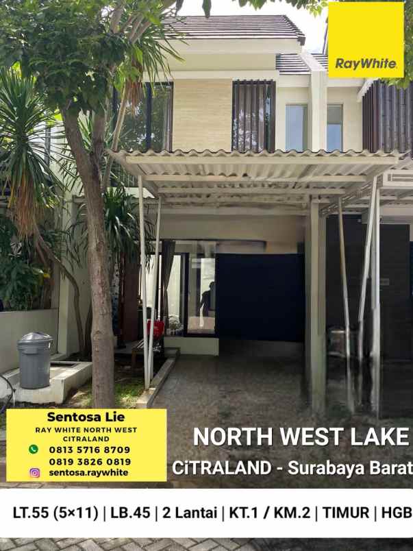 dijual rumah jalan northwest lake