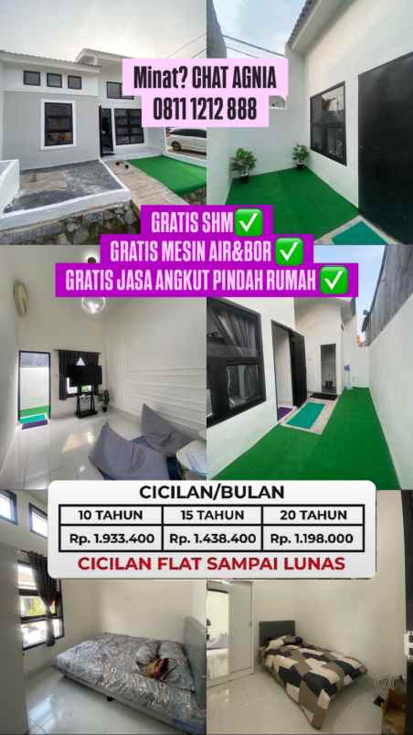 dijual rumah jalan raya megu cisoka