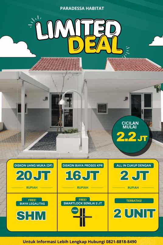 dijual rumah jl banda asri blok