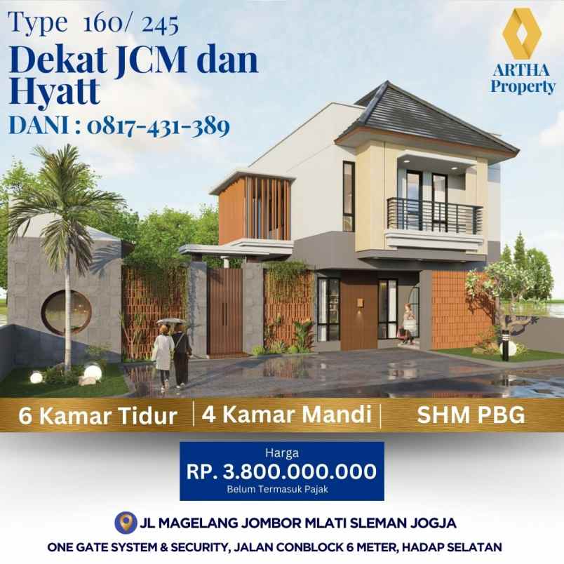 dijual rumah jl magelang jombor