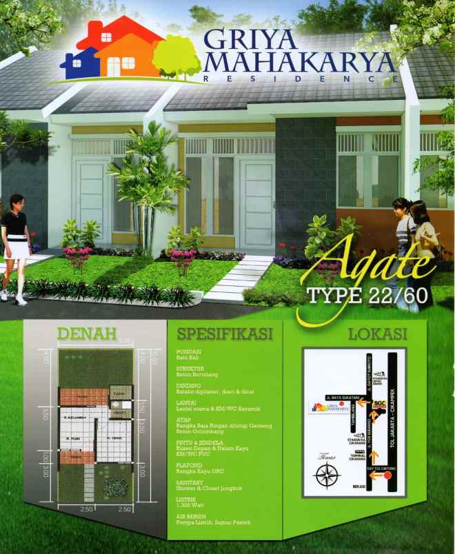dijual rumah jl pilar sukatani km 9