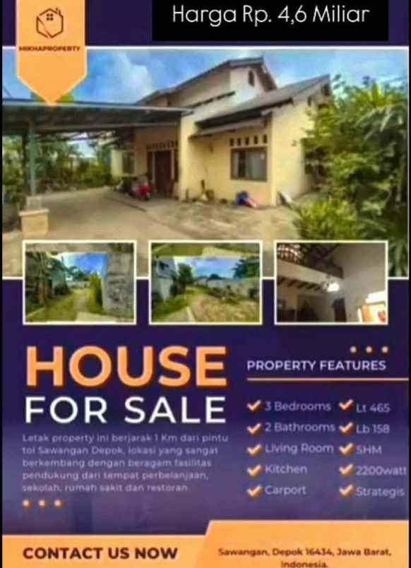 dijual rumah jl rd sukarma no 104 rt