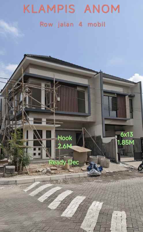 dijual rumah klampis anom wisma mukti