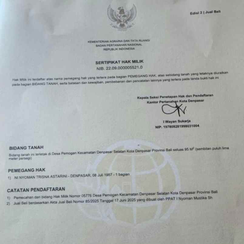 dijual rumah minimalis 2lt jl mekar pemogan denpasar