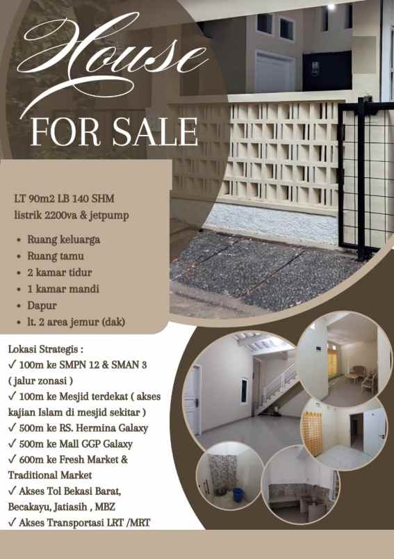 dijual rumah pekayon jaya bekasi