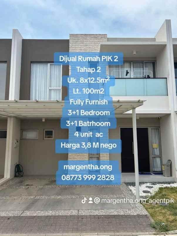 dijual rumah pik 2 tahap 2 fully furnish
