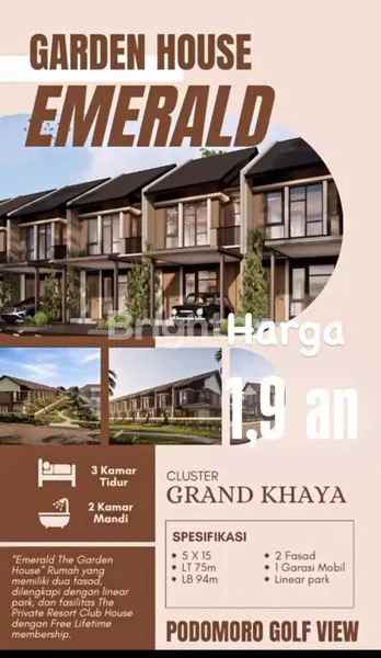 dijual rumah podomoro golf view gunung
