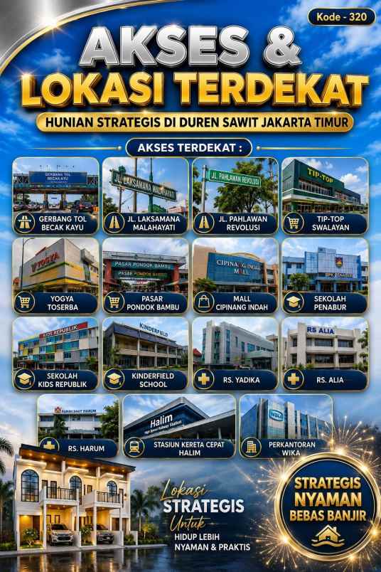 dijual rumah pondok bambu
