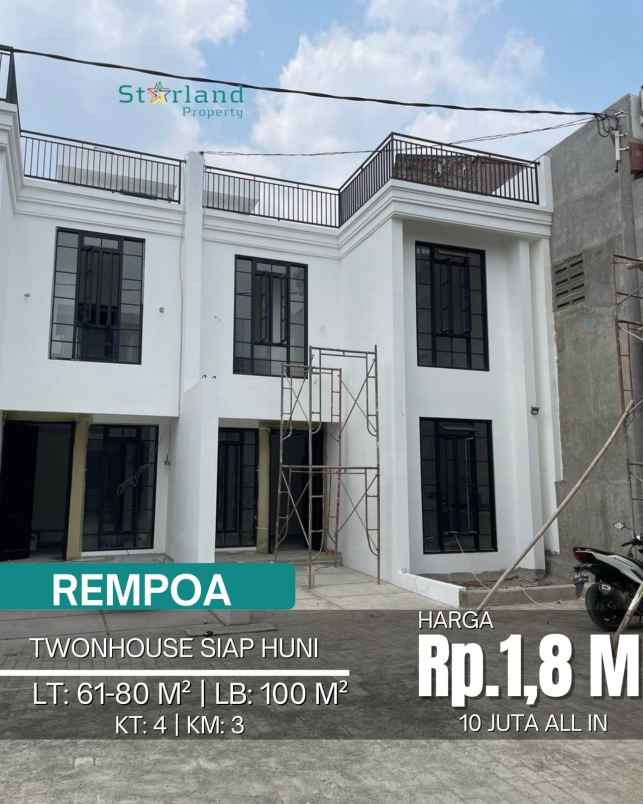 dijual rumah rempoa