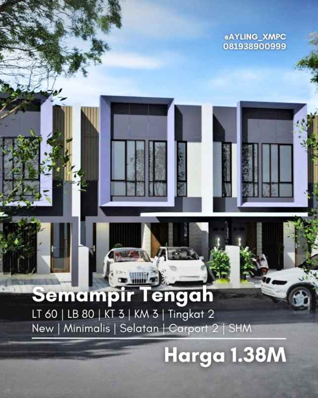 dijual rumah semampir tengah
