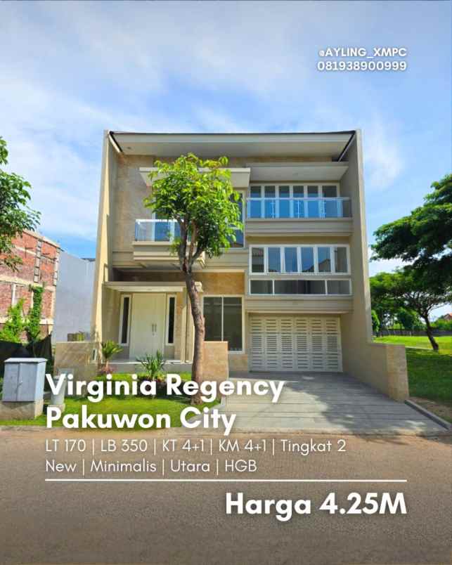 dijual rumah virginia regency