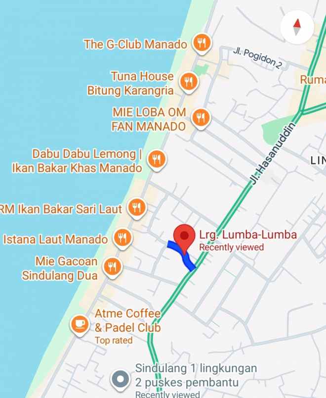 dijual tanah desa sindulang 2 lorong
